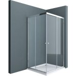 Doporro paroi de douche transparent en angle 80x80 cabine de douche ravenna16 avec portes coulissantes ...