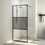 Vidaxl - paroi de douche avec verre esg transparent 80x195 cm noir
