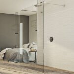 Idralite - paroi douche en verre transparent 8 mm h 198 mod walk in free 80 cm