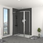 Aurlane ? paroi de douche pivotante 120 + 40x200cm ? verre tremp� 5mm ? finition chrom�e ? installation ...