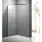 Sanitaire ? paroi de douche walk in black 80 cm ? barre de renfort extensible 70 - 120 cm ? installation ...
