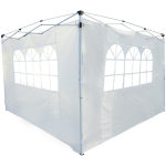 Parois lat�rales de rechange barnum tonnelle 3 x 3 ou 3 x 6 m 2 pi�ces 2 grandes fen�tres blanc