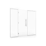 Desineo ? paroi de douche en verre s�curit 8mm ? dimensions 180 x 190 cm ? porte avec charni�res ? profils ...