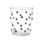 Party tumbler verre noir 45 cl set de 6 pi�ces en verre - zafferano