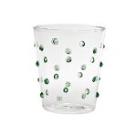 Party tumbler verre vert 45 cl set de 6 pi�ces en verre - zafferano