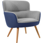 Fauteuil prumm kai tapiss bicolore bleu / gris 77x73, 4x81, 4 cm