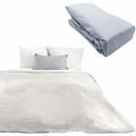 Ct dco - parure 260x240 gaze de coton blanche + dh obio perle 160x200