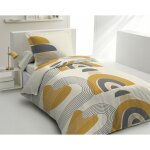 Home linge passion - parure de couette 2 pieces coton 57 fils jaune 140 x 200 cm - lonsdale