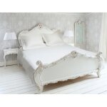 Eden - parure de drap 4 pices en percale satin, coloris blanc
