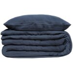 Atmosphera - parure de lit carina gaze de coton bleu encre 240x220cm créateur d'intérieur Atmosphera - parure de lit carina gaze de coton bleu encre 240x220cm créateur d'intérieur