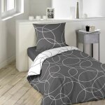 Parure de lit 2 pices 'elton' 140x200cm gris