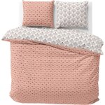 Parure de lit 220x240 cm + 2 taies d'oreiller 63x63cm parure de lit pour 2 personnes gomtrique rose ...