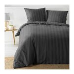 Parure de lit 3 pices 'cleo' 240x220cm anthracite