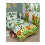 Parure de lit animaux de la jungle 120 cm x 150 cm Parure de lit animaux de la jungle 120 cm x 150 cm
