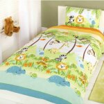 Argofield - parure de lit les bbs animaux de la jungle 135 cm x 200 cm
