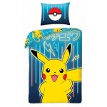 Parure de lit en coton 160x200 pok�mon pikachu