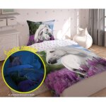 Parure de lit en coton fluo 160x200cm cheval
