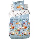Parure de lit - cote deco - camion et tracteur - 100% coton - 140x200cm - r�versible