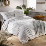 Tradilinge - parure de lit diego gris 140x200 cm