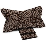 Parure de lit double en pur coton 2 carr�s motif l�opard
