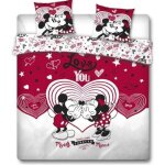 Minnie mouse - parure de lit double rversible disney mickey et minnie qui s'embrassent - 220 cm x 240 ...