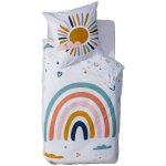 Atmosphera createur d'interieur for kids - parure de lit enfant arc en ciel - 100% coton 57 fils