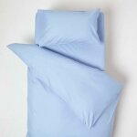 Homescapes - parure de lit enfant en coton gyptien 200 fils bleu, 120 x 150 cm