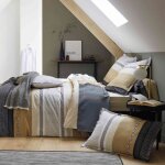 Tradilinge - parure de lit percale marlow acier 260x240 cm Tradilinge - parure de lit percale marlow acier 260x240 cm