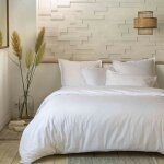 Parure de lit percale unie blanc 240x220 cm Parure de lit percale unie blanc 240x220 cm