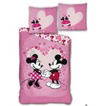 Parure de lit rversible disney mickey et minnie qui se tiennent les mains - 140 cm x 200 cm