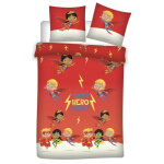 Parure de lit r�versible super hero party - 140 cm x 200 cm