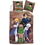 Parure de lit r�versible hunter x hunter - gon, kirua, kurapika et leolio - 140 cm x 200 cm
