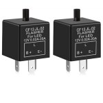 Paryou - 2pi�ces 12v 3broches relais clignotant r�glable pour les clignotants de led cf - 13kt, voiture ...