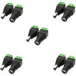 Paryou - 5, 5mm x 2, 1mm dc femelle dc m�le adaptateur 12v dc jack connecteur prise dc fiche dc tonneau ...
