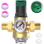 Paryou - reducteur de pression eau avec manometre, filtre � eau raccord domestique 3 / 4 r�ducteur de ...