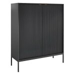 Pascal morabito - buffet haut avec 2 portes - noir - liouba de