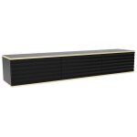 Pascal morabito - meuble tv suspendu avec 3 portes en mdf - noir et dor� - alesar de