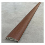 Passage de plancher 75x20mm finition bois acajou (au metre) adh�sif avec couvercle arrondi