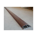 Passage de plancher 90x20mm finition bois acajou (au metre) adh�sif avec couvercle arrondi