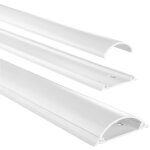 Hama - passe - cbles, autocollant, semi - circulaire 100 x 7 x 2, 1 cm, pvc, blc
