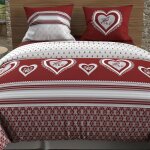 Soleil d ocre - parure housse de couette en coton 57 fils 240x220 cm passion rouge, par soleil d'ocre ...