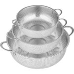 Passoire cuisine en acier inoxydable, lot de 3 pices passoire pliable, micro - perfores avec poignes ...
