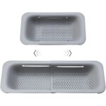 Passoire au - dessus de l'vier, panier de passoire extensible de cuisine, plateau de lavage pliable ...