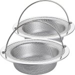 Passoire d'�vier de cuisine en acier inoxydable, passoire de vidange d'�vier de cuisine avec poign�e, ...