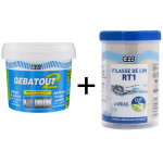 Pte  joint geb atout 500 gr et son dvidoir 200 gr de filasse de lin rt1 pour tanchit des rseaux ...