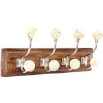 Sil - pat�re 4 crochets en bois de manguier tressage mod�le 2