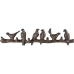 Porte - manteau oiseaux - l 4, 3 x l 42, 9 x h 10, 2 cm - marron - livraison gratuite