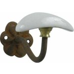Evoludis - patère azur, à fixer, laiton, blanc Evoludis - patère azur, à fixer, laiton, blanc