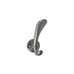 Patre courbe sur rosace de fixation - finition inox