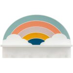 Pat�re �tag�re enfant soel motif arc - en - ciel 4 crochets atmosphera cr�ateur d'int�rieur